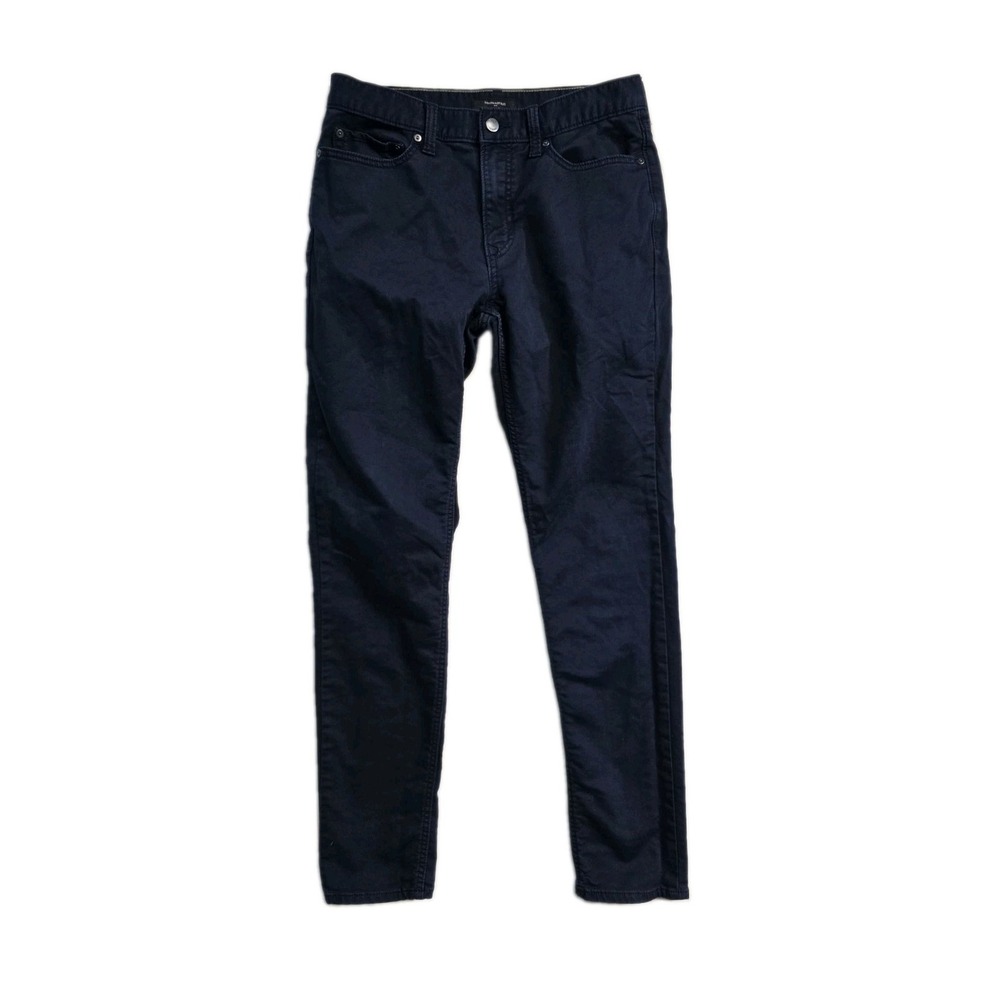 Banana Republic Men's Travel Slim Pants Navy Blue 31x34 Cotton Blend